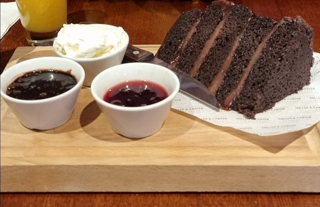 MichaelVictoros's tweet photo. Why did @MillerandCarter get rid of the chocolate cake from there menu????? My son and I will not be going again unless they bring it back! It was the best and was the main reason we used to love going there as a family.  #chocolate https://t.co/MOILoZWh2l