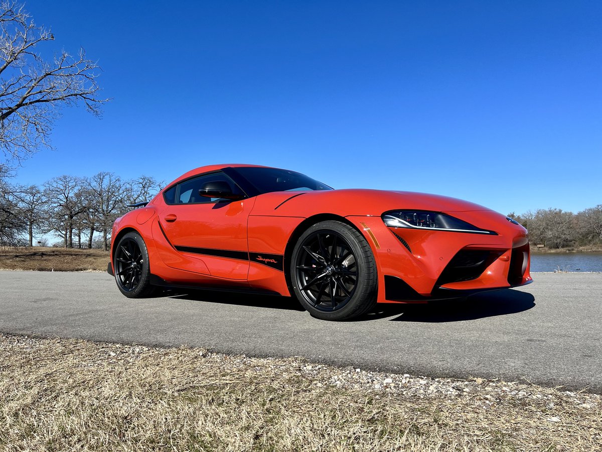 WHAT A STUNNER!! The 2024 Toyota GR Supra 3.0 45th Anniversary Edition in Mikan Blast is drop your jaw wow-worthy!  It’s this week’s @CarProShow  test drive. @Toyota  @DriveShopUSA