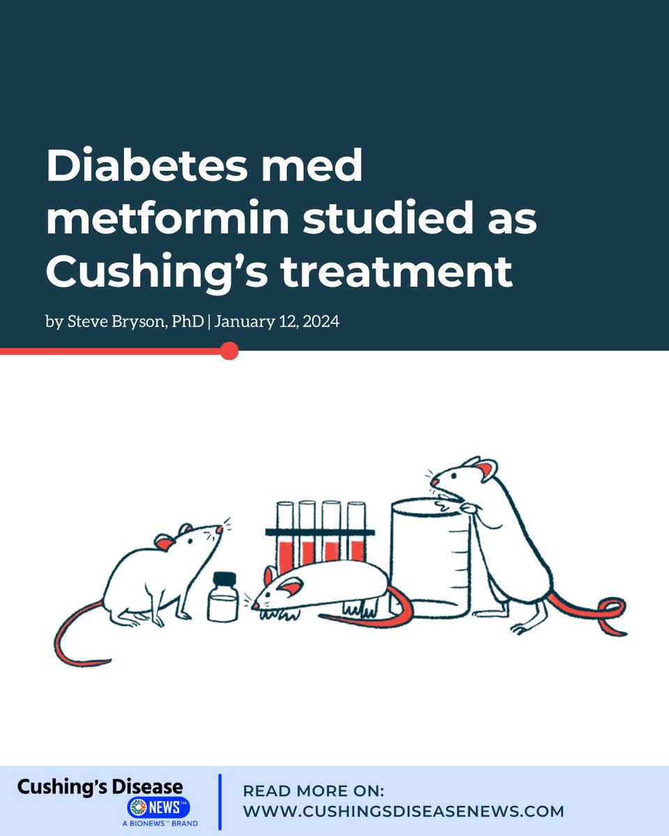 cushingsnews's tweet image. Metformin, an oral type 2 diabetes medicine, may have possibilities as a
Cushing’s disease treatment, in cells and a mouse model: buff.ly/3SCWnll
#CushingsDisease #Cushings #CushingsSyndrome