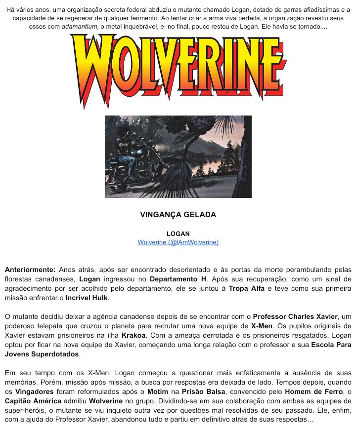 VINGANÇA GELADA

Leia: docs.google.com/document/d/1yj…