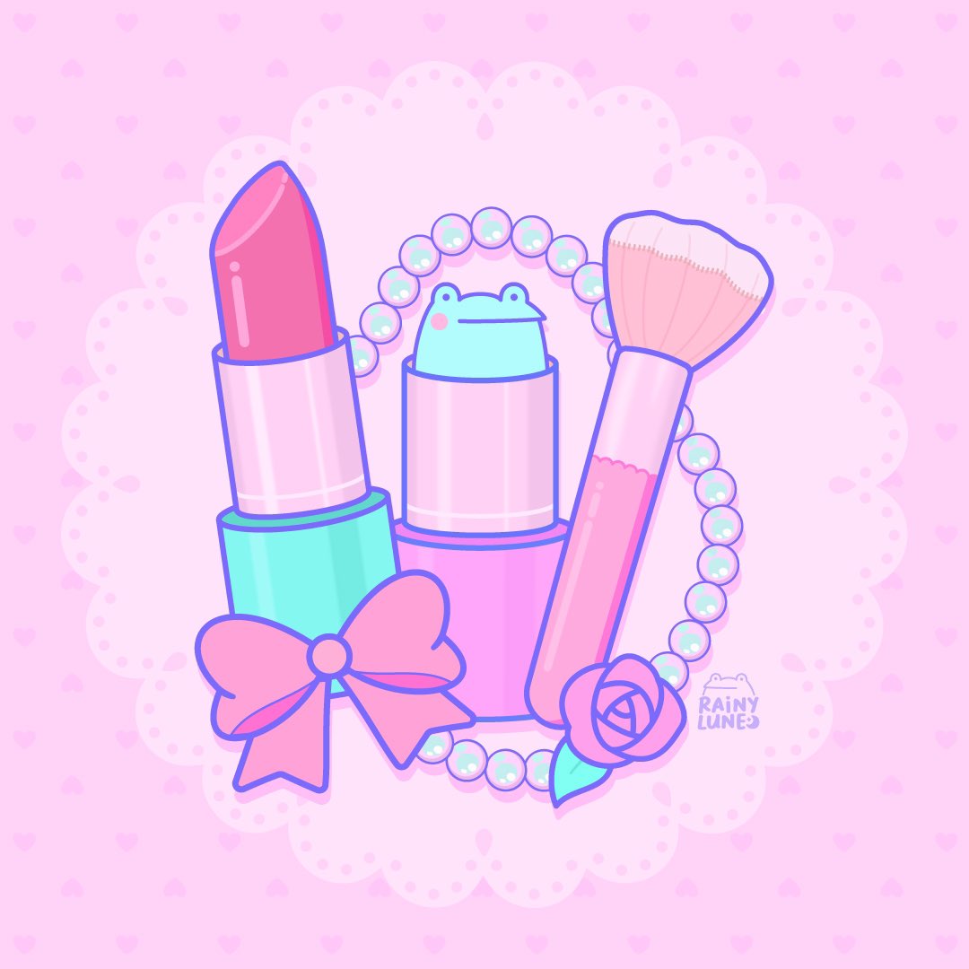 「*replaces all your lipsticks with frogs*」|rachel 🐸 reichenbachのイラスト