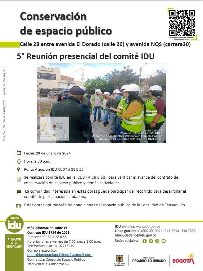 CCalderonRA's tweet photo. Hoy mi equipo acompañó el comité de seguimiento a las obras en Teusaquillo del @idubogota. 

Este contrato debe entregarse en abril y va cumpliendo en tiempos, ejecución y conservación del espacio público. ¡Seguiremos muy pendientes para que también se garantice seguridad y accesibilidad a la comunidad!

¿Cuál otra obra les gustaría que visitemos? Déjenla aquí: https://t.co/Y4mEb7kI5s