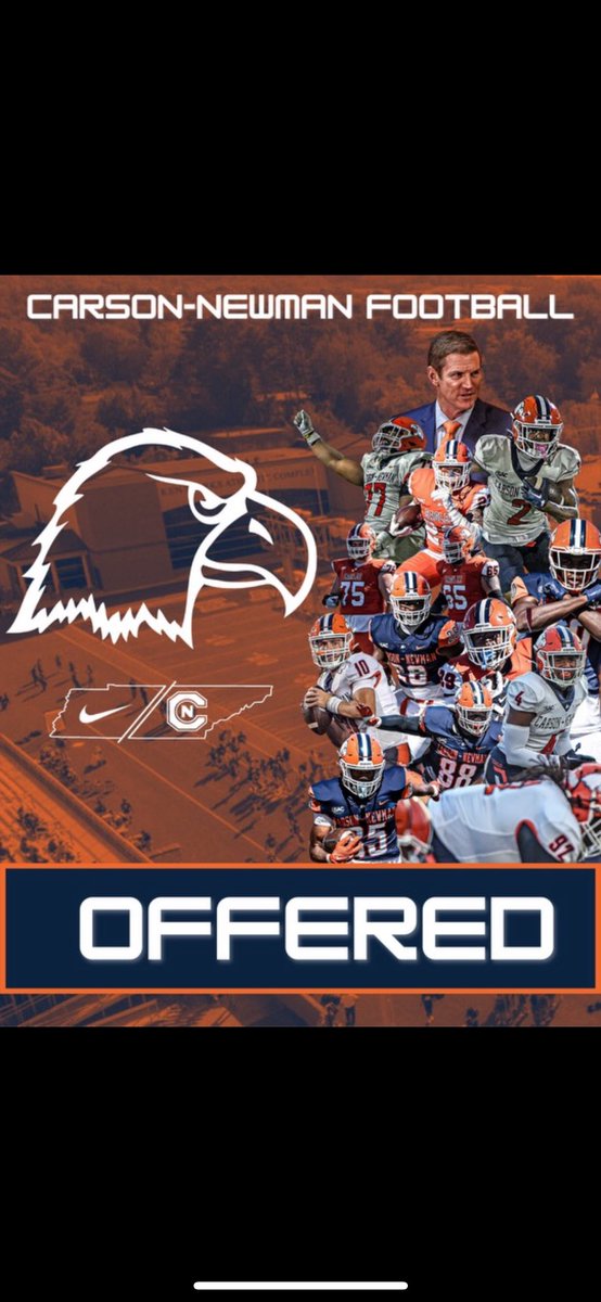 Blessed to Receive a Offer From Carson-Newman University 🔵🟠 #goeagles @DAWGHZERECRUITS @Coach_CGoins @awwebb12 @ProspectsGloba1 @GoRebsPCCW