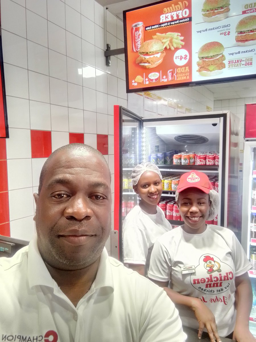 @ChickenInnZW A branch to be at is JohnLove;the dining hall is friendly with its aircon,it has friendly staff the likes of Oriel, Priscilla,Noma,Alice,Thembani all serving to please customers.Meals taste great.A secure innbucks booth is there in case one wants to transact!!