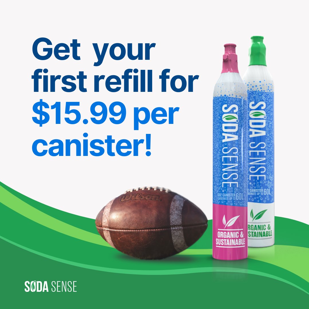 Don't let your drinks go flat for the Big Game!🏈Unlock $10 Off Your First Refill &gt; bit.ly/SodaSenseBigGa…