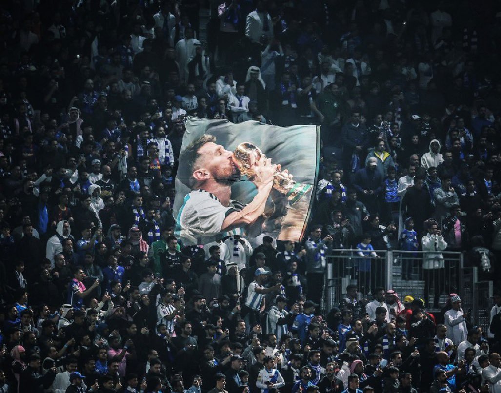 Al Hilal fans acknowledging The GOAT  Leo Messi 🏆😂🐐