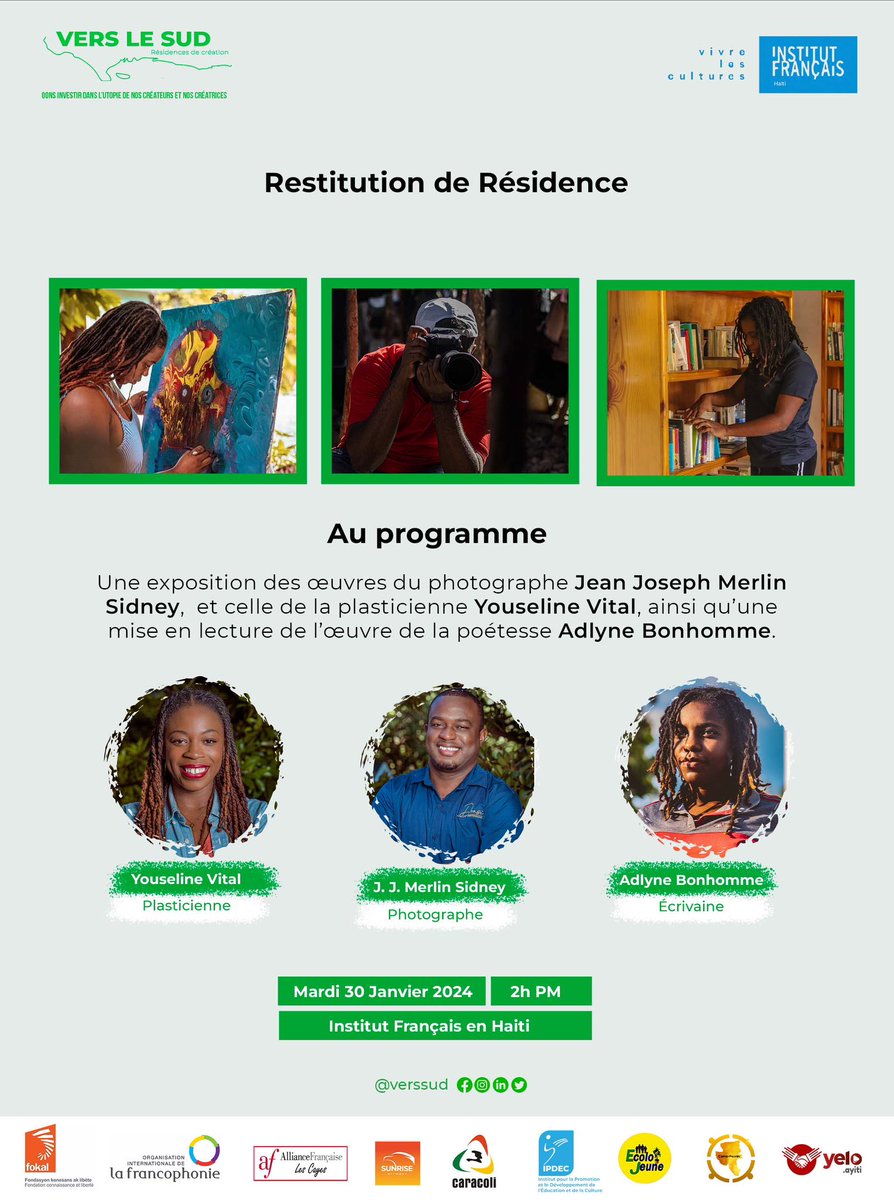 M jis ap di:
 Si w ap vini nan ekspozisyon an demen ou dwe rezève sou lyen sa👇🏾:

eventbrite.com/e/billets-rest…

📍: IFH
⏱️: 2:00 pm