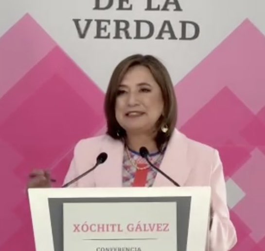 Ahi está mi presidenta! Habemus #presidentadeverdad #XochiltGalvezPresidenta2024