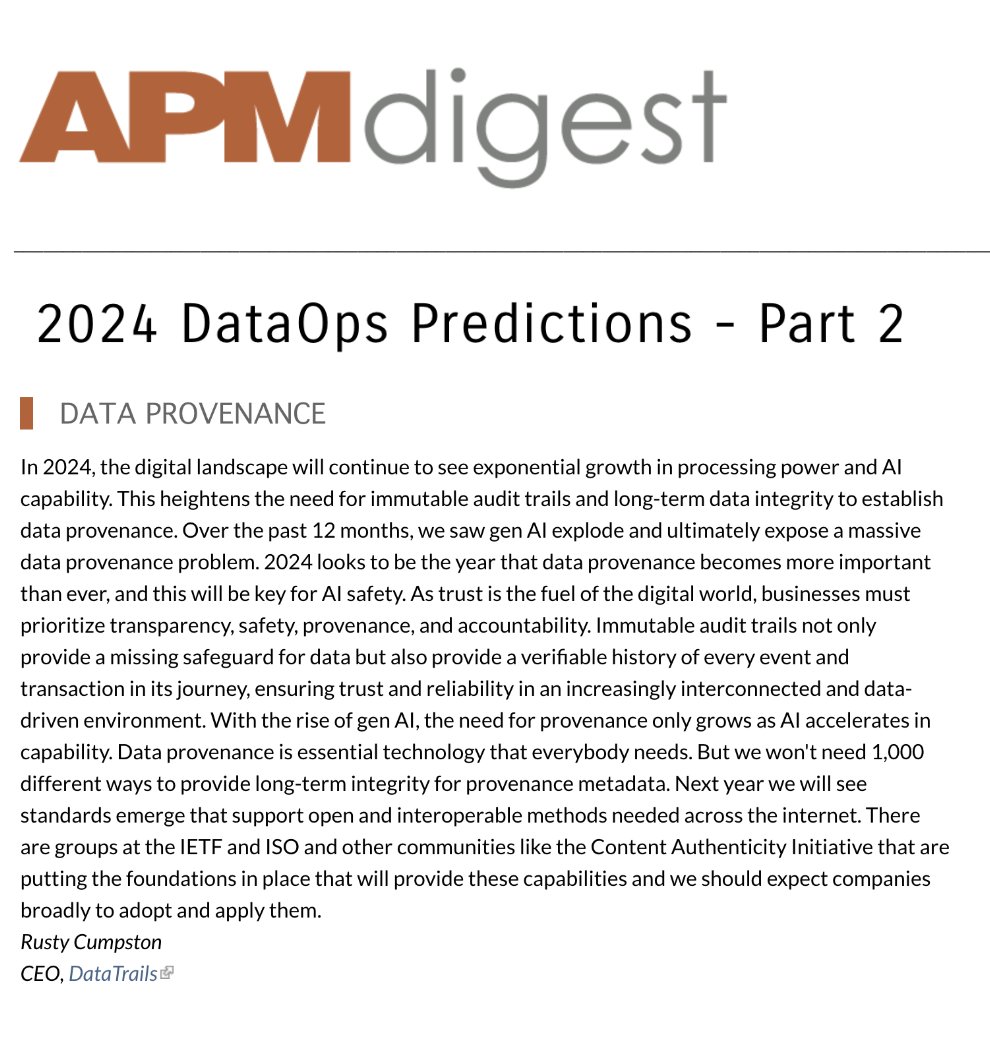 DataTrails tweet media