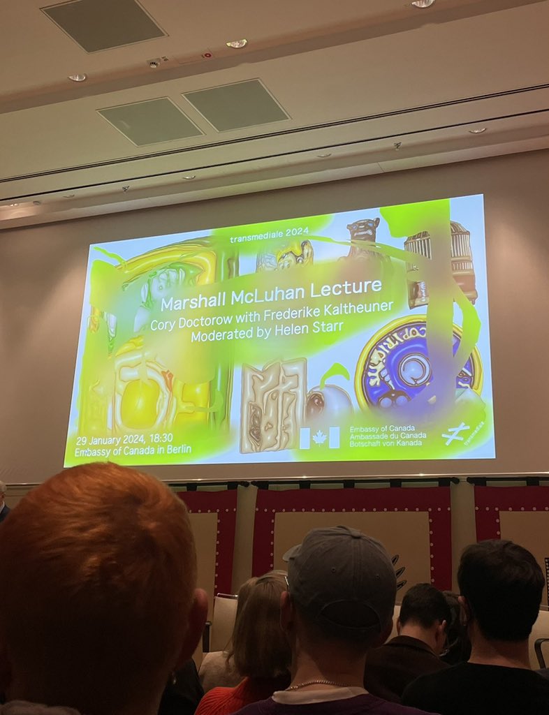 hungryxghost's tweet photo. Soft launch of transmediale with this year’s McLuhan lecture ! Thanks @SICSA_Scotland &amp; @sgsah for being able to attend ✨ https://t.co/PYYa0SNF2r