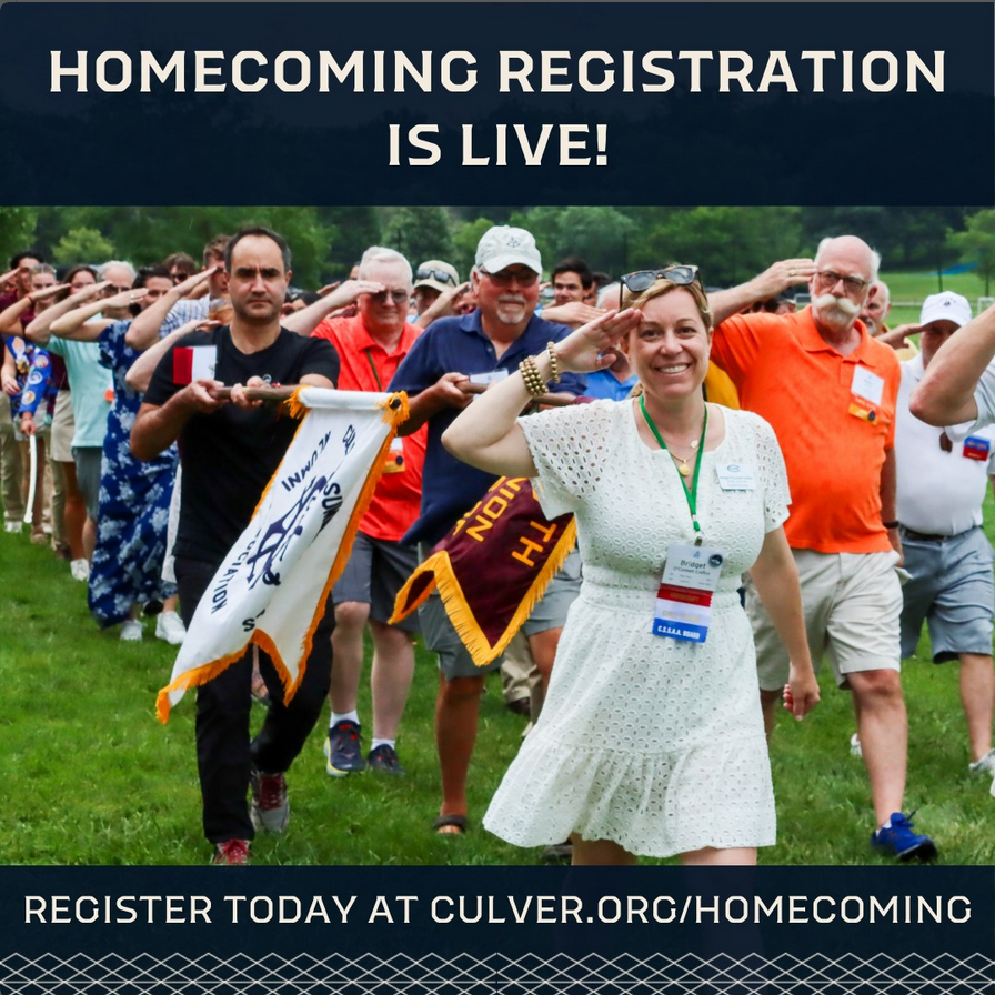 Summer may be a few months away but we are excited to welcome back our summer alumni. Homecoming  Weekend is scheduled for July 19-21, 2024 and registration is now available with a tentative schedule. Visit culver.org/homecoming for more information. #culversummer