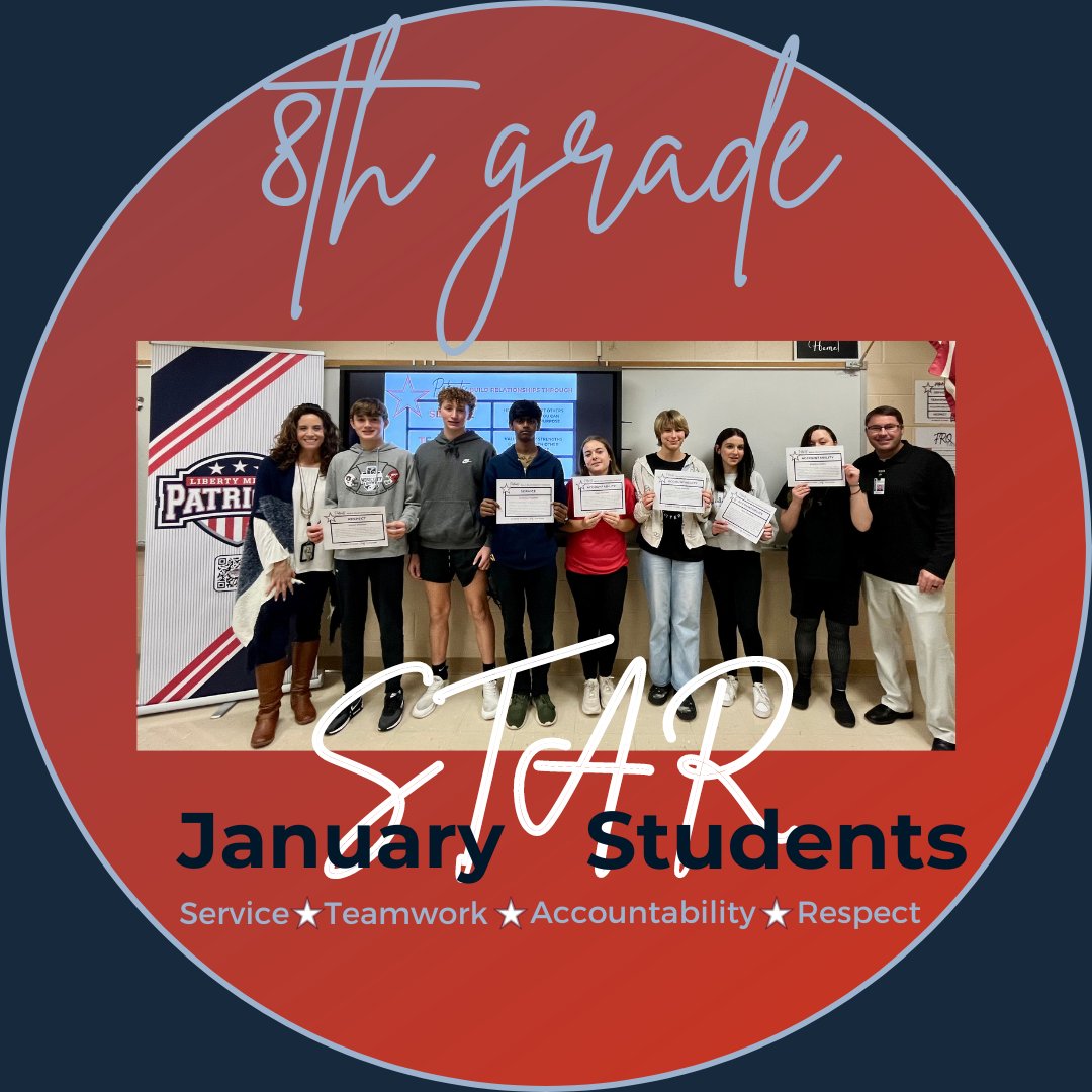 Hats off to our phenomenal January STAR students! 📷 Handpicked by their teachers for embodying our core values of Service, Teamwork, Accountability, and Respect, these students truly shine as exemplary members of our school community.
