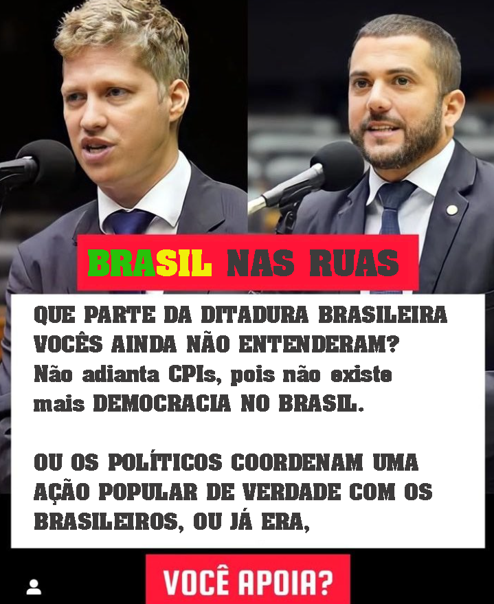 <a href="/BolsonaroSP/">Eduardo Bolsonaro🇧🇷</a> <a href="/HelenaMalevola/">Helena Malevola</a> <a href="/jairbolsonaro/">Jair M. Bolsonaro</a> <a href="/FlavioBolsonaro/">Flávio Bolsonaro</a> <a href="/CarlosBolsonaro/">Carlos Bolsonaro</a> Qual é a parte  que vocês ainda não entenderam? 
OS COMUNISTAS VÃO FAZER COMO FAZEM NA VENEZUELA, COREIA DO NORTE, CHINA, A DITADURA JÁ ESTA INSTAURADA.
