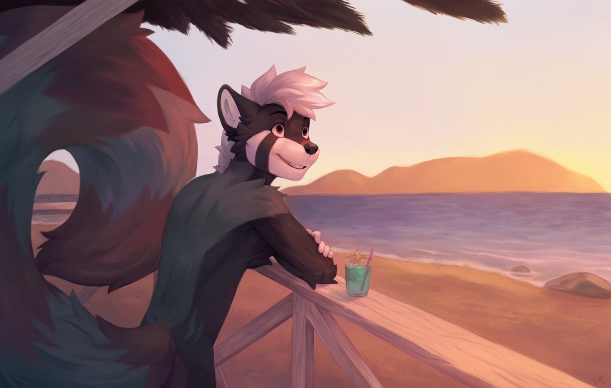 AnthroWolfie's tweet photo. Enjoying the view 😍♥️🌄

🎨 Art by @salanchu_ https://t.co/VsnWa0M3ur