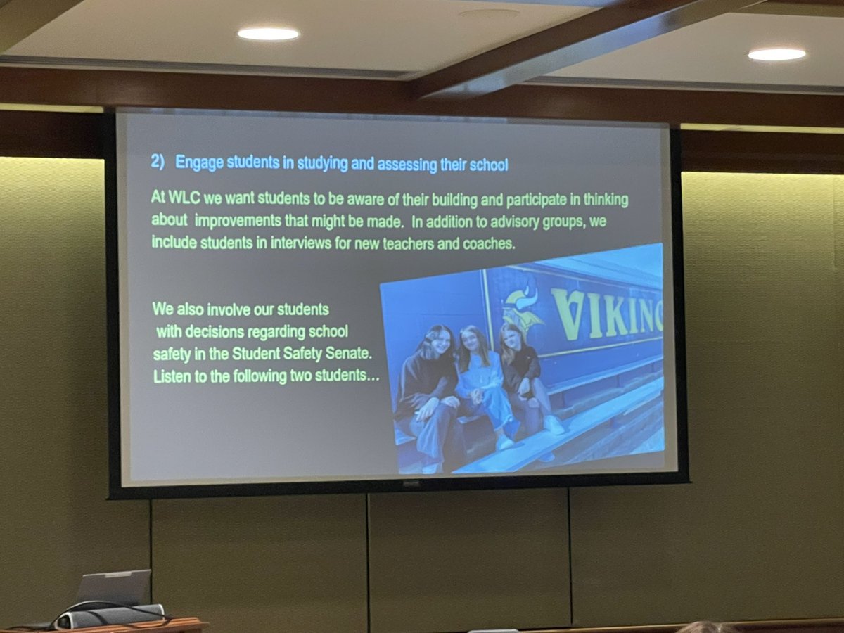 PrincipalLietz's tweet photo. @WLCentralHS APs Nick Hamblin and @MrJoeDBell talking about the importance of engaging Student Advisory Groups to invigorate and enhance your school and its culture. @WalledLkSchools @massp #MASSPAP24 https://t.co/cHH8v1U7li