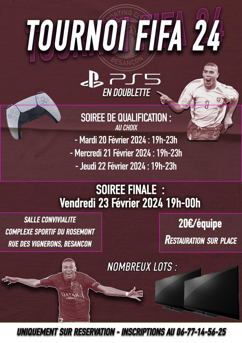 SportingClubBes's tweet photo. @Vitality_RocKy 
On t’attend champion,
Tournoi FIFA sur Besançon, ça serait avec plaisir de t’accueillir. https://t.co/1vFSwMhaPC