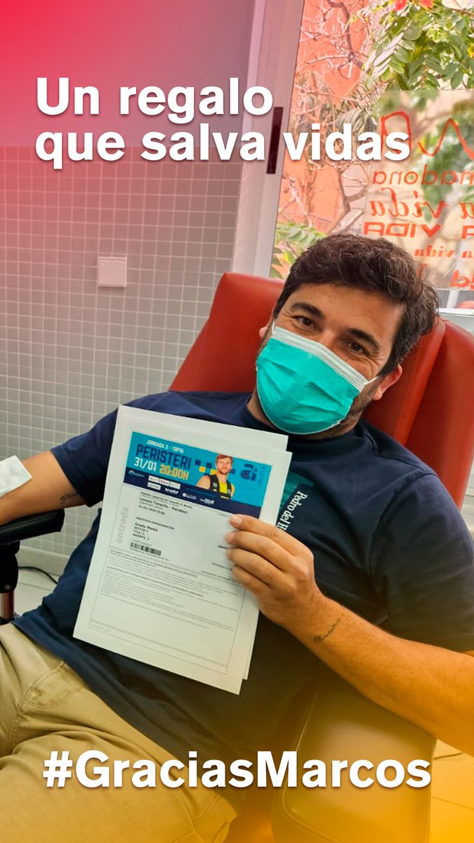 ichhCanarias's tweet photo. Marcos mostró su apoyo en el Banco provincial de Santa Cruz de Tenerife 🌴 Convirtió su donación de plaquetas en dos entradas para el emocionante partido del @CB1939Canarias  de este Miércoles. ¡Que disfrutes del juego y gracias por tu dedicación! 🏀🩸#DonaSangre #SalvaVidas https://t.co/r0whWI30K2
