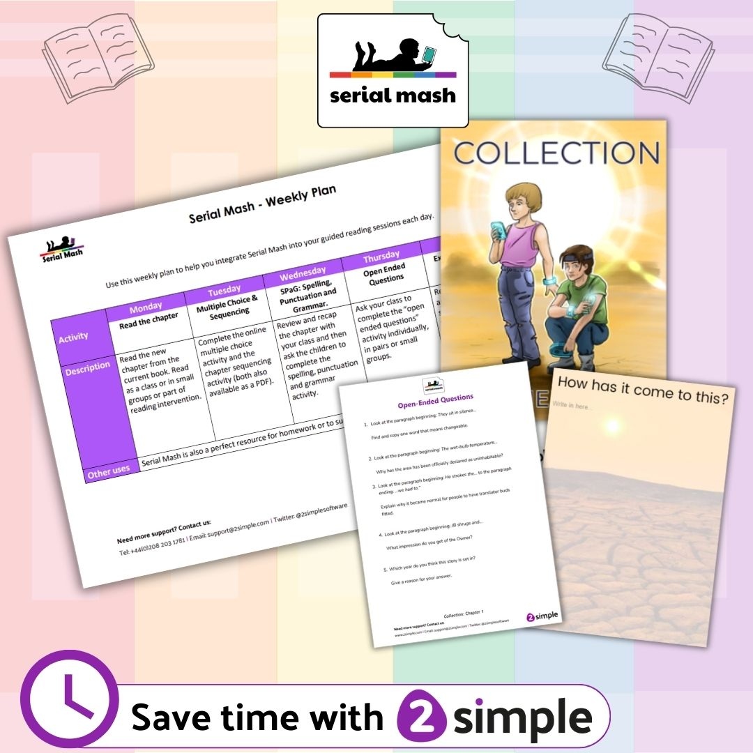 2SimpleSoftware's tweet image. Need help planning guided reading? Serial Mash has an example weekly plan to help you organise the complementary resources and your reading groups! 

Get your free trial here: zurl.co/WPq3 

#SerialMash #GuidedReading #ReadingLesson #Reading #PrimaryReading #eBook