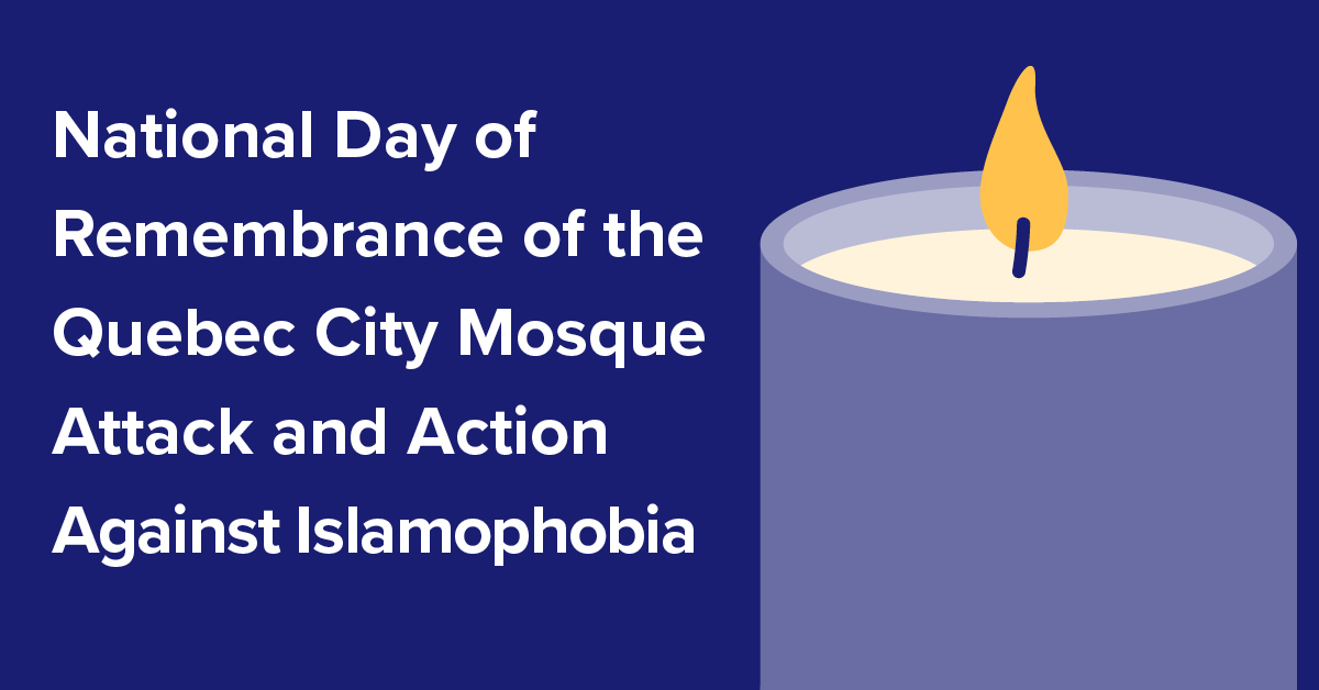 SHNcares's tweet photo. Today on the 7th anniversary of the Quebec City attack, we remember the six people who lost their lives and the 19 others who were seriously injured in a senseless act of terror at the Islamic Cultural Centre. #RememberJan29 #NoIslamophobia https://t.co/G11W9RAsXV
