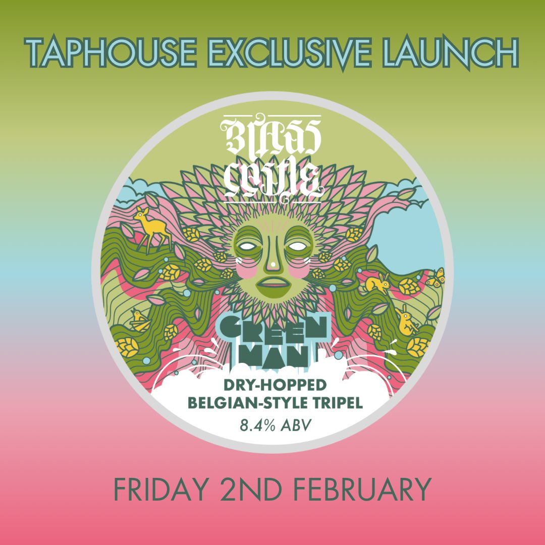 ✨COMING UP THIS WEEK✨ Join us @BCBTaphouse on Friday 2nd for the EXCLUSIVE LAUNCH of a brand new beer! Green Man is an 8.4% Dry-Hopped Belgian-Style Tripel, launching in cans and on keg! Try it here first 😏