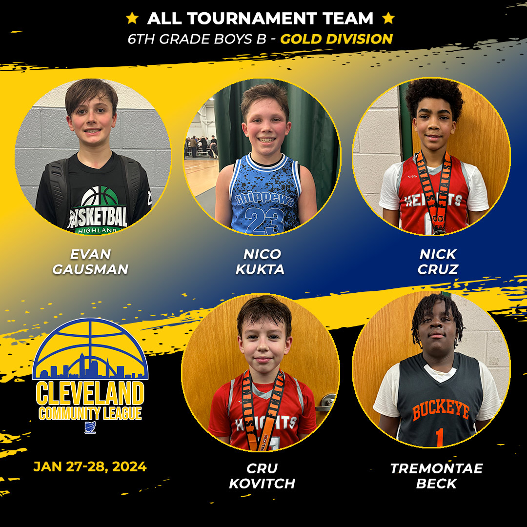 🚨 CCL 6th-grade boys B Gold division, All-Tournament Team! <a href="/HornetsBoysBB/">Highland Boys Basketball</a> <a href="/HornetAthletic/">HornetAthletics</a> <a href="/BHSAthDep/">Buckeye Athletics</a> <a href="/ChippBasketball/">Chippewa Basketball</a> <a href="/ChippAthletics/">Chippewa Athletics</a> <a href="/CuyhtsAD/">CUYHTS Athletics</a>