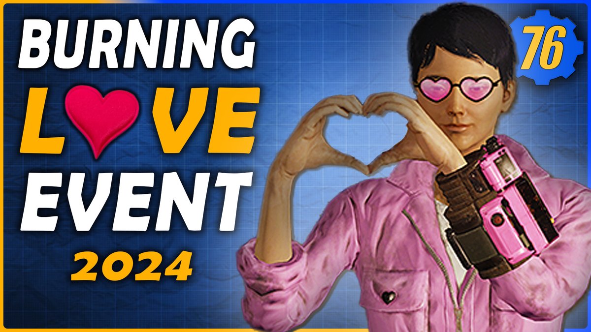 The NEW 🩷 Burning Love Event 🩷 is coming to @Fallout 76 tomorrow!! Here is my guide for the event including ALL the challenges and tips on how to complete them!
youtu.be/HPwYn-7E6nc
Big thank you to @DuchessFlame @PaladinLuka and @76_DSJ for all their hard work!!
#Fallout76