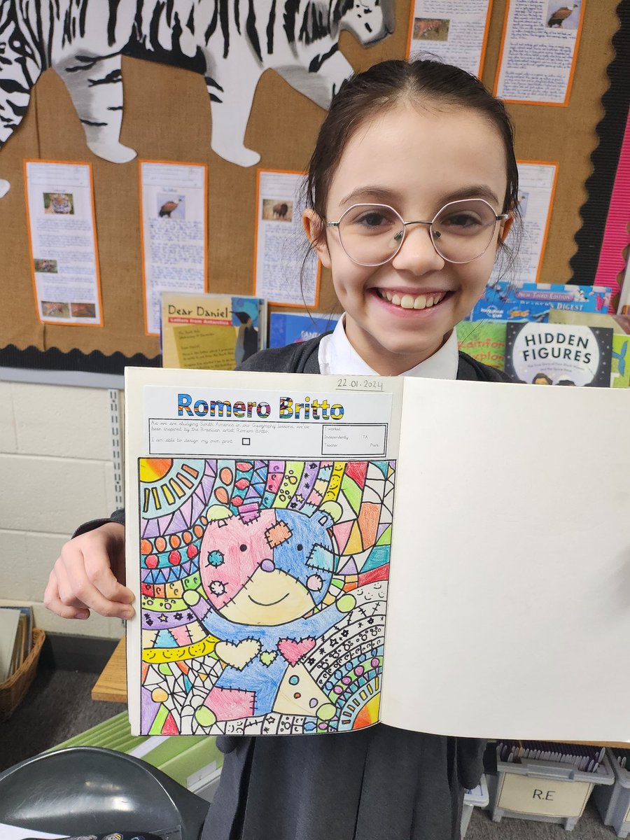 Y6EngMartyrs's tweet photo. Romero Britto, a South American artist, has been our inspiration for art lessons in Y6. We've loved getting creative 👨‍🎨👩‍🎨🎨 #ArtAtEM #RomeroBritto https://t.co/BDBhy6CSws
