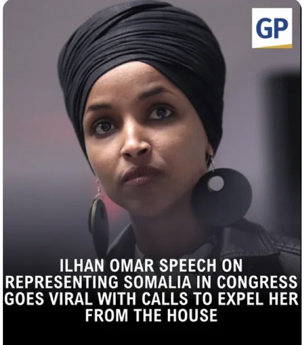 Because she committed immigration fraud, Omar shouldn’t even be in America, much less Congress. She won her seat because Obama settled 90,000 Somalis in her district. She openly supports terrorists and has violated her oath of office. She should have been expelled long ago.