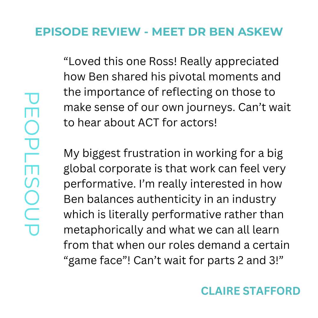 RossMcCOACH's tweet image. So great to get this review from Claire and I absolutely agree. It&apos;s powerful the way Ben describes the pivotal moments in his career history. He also shares when he discovered ACT and how he realised its potential for actors.
Listen to the full episode here or wherever you get…