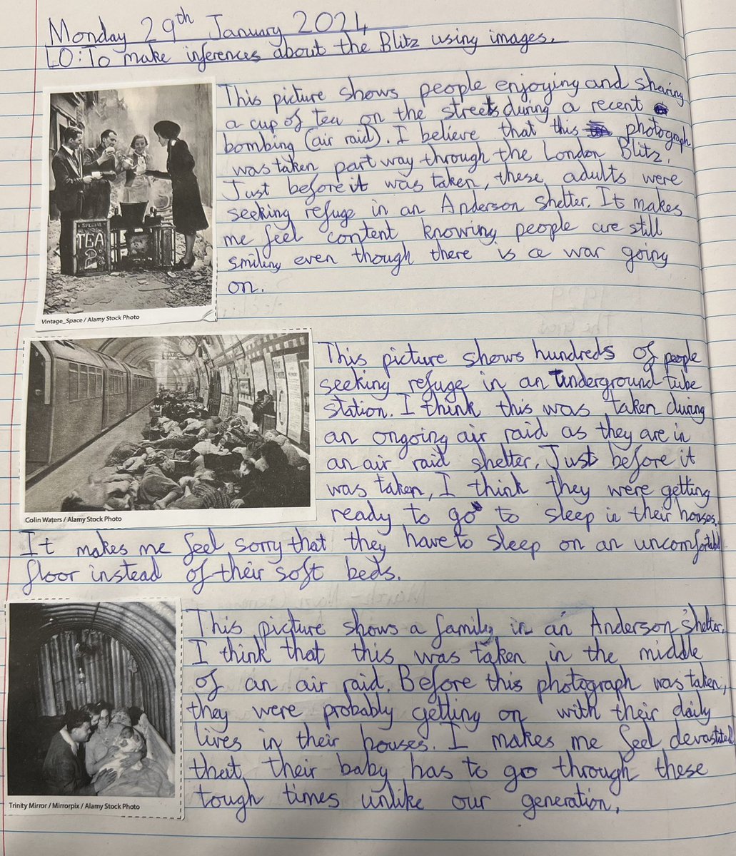 BrookfieldSM3's tweet photo. Year 6 have been busy using primary sources to help make inferences about the Blitz. Using photos, they pieced together life during WWII. #history #blitz #primarysources #historydetectives #ww2 #weareleo https://t.co/3uk82ahCDv