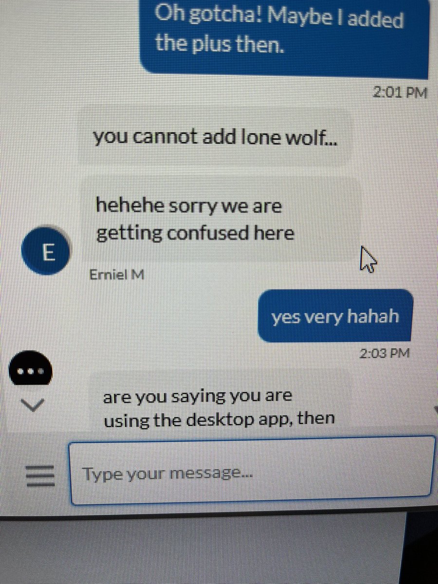 kay5bon's tweet photo. Is Erniel from technical support flirting? https://t.co/tAGZ33YpaP
