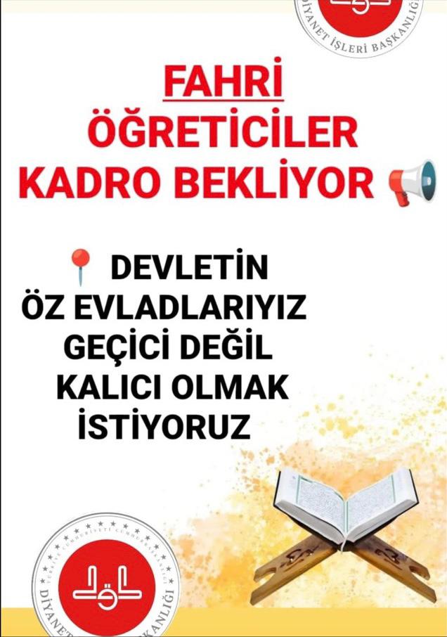 Elizz7169697451's tweet photo. Fahri Kur'an Kursu Öğreticleri SÖZ değil KADRO istiyor

#TBMMFahrilerinKadroTalebiniOnayla
#Akparti
#MHP
#YenidenRefahPartisi

@RTErdogan @dbdevletbahceli @hasandogan @Mustafa_Destici 
@sefkatcetin @Yildiraycicek9 @erkanakcay45 @seferaycan @arzuerdemDB @AvSerkanRamanli https://t.co/5y6kiM7nWA