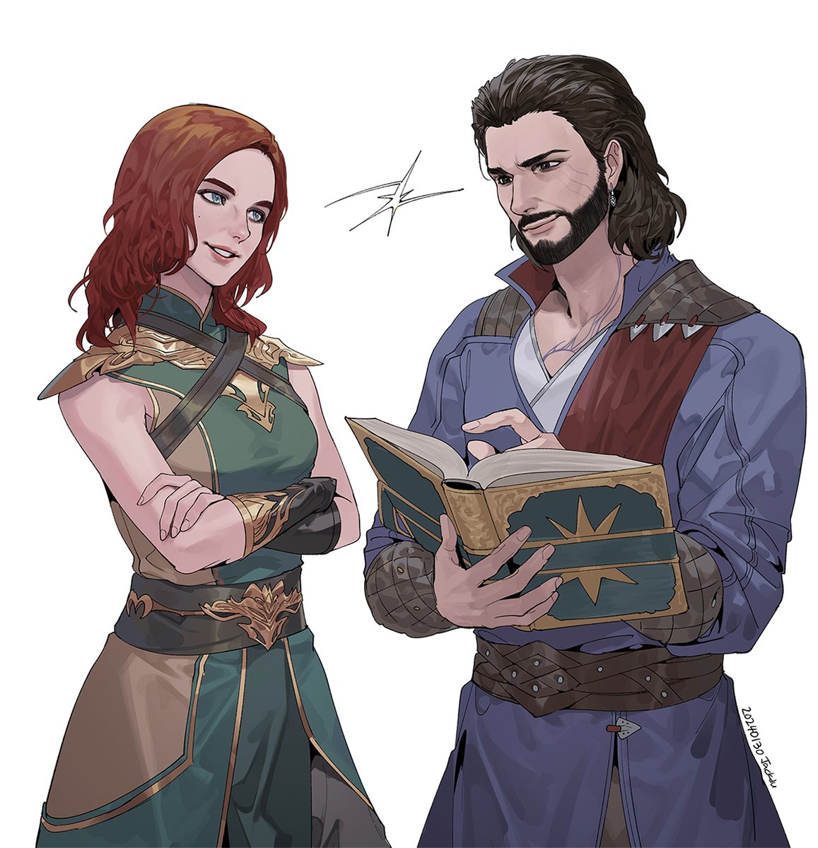 「Gale and Sorcerer Tav #BaldursGate3」|Jackduのイラスト