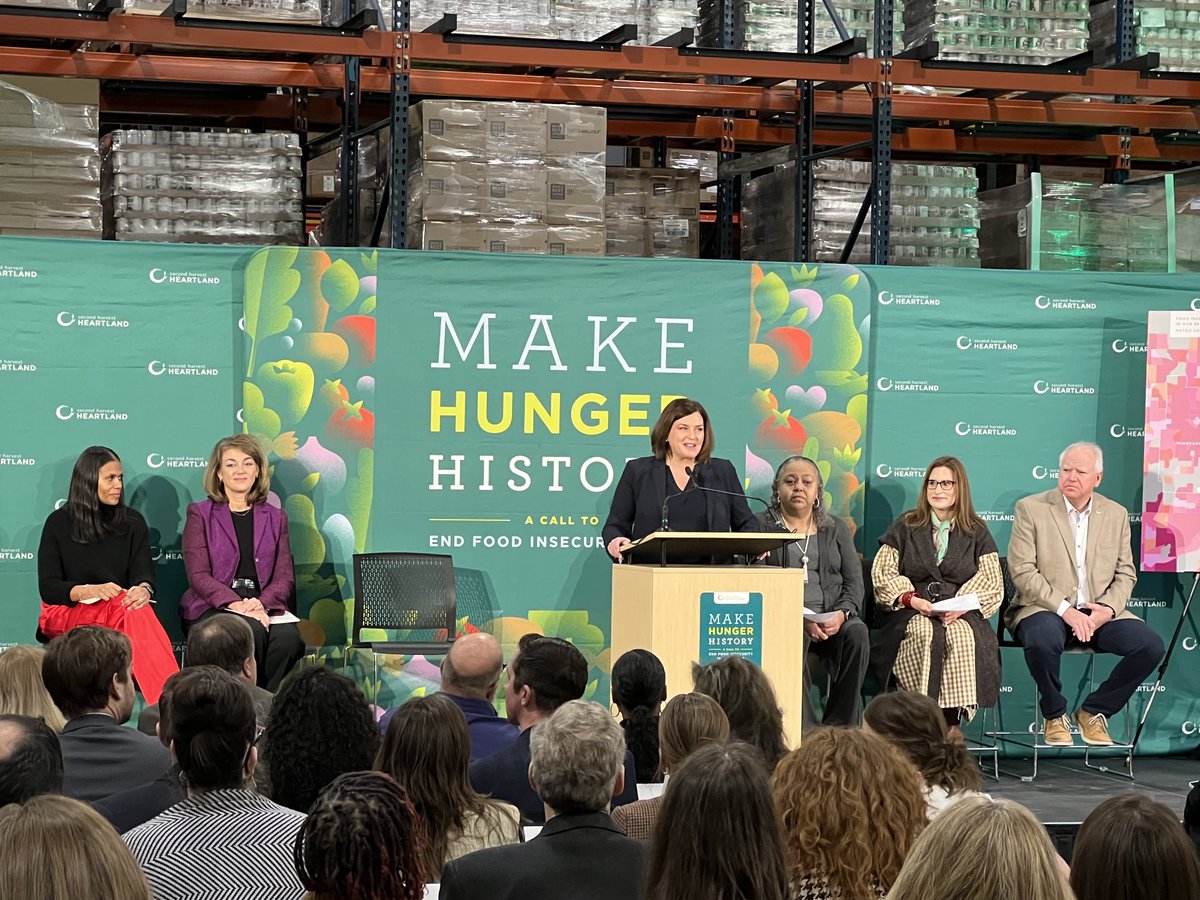 zrodvold's tweet photo. It’s happening! ⁦Today @2harvest⁩ launched our new #MakeHungerHistory initiative to cut hunger in half by 2030, with a boost from ⁦@GovTimWalz⁩ &amp; ⁦@LtGovFlanagan⁩. Public policy will make this possible, and MN is leading the way. https://t.co/jHBFIXsTWO #mnleg https://t.co/04yZttwC3q