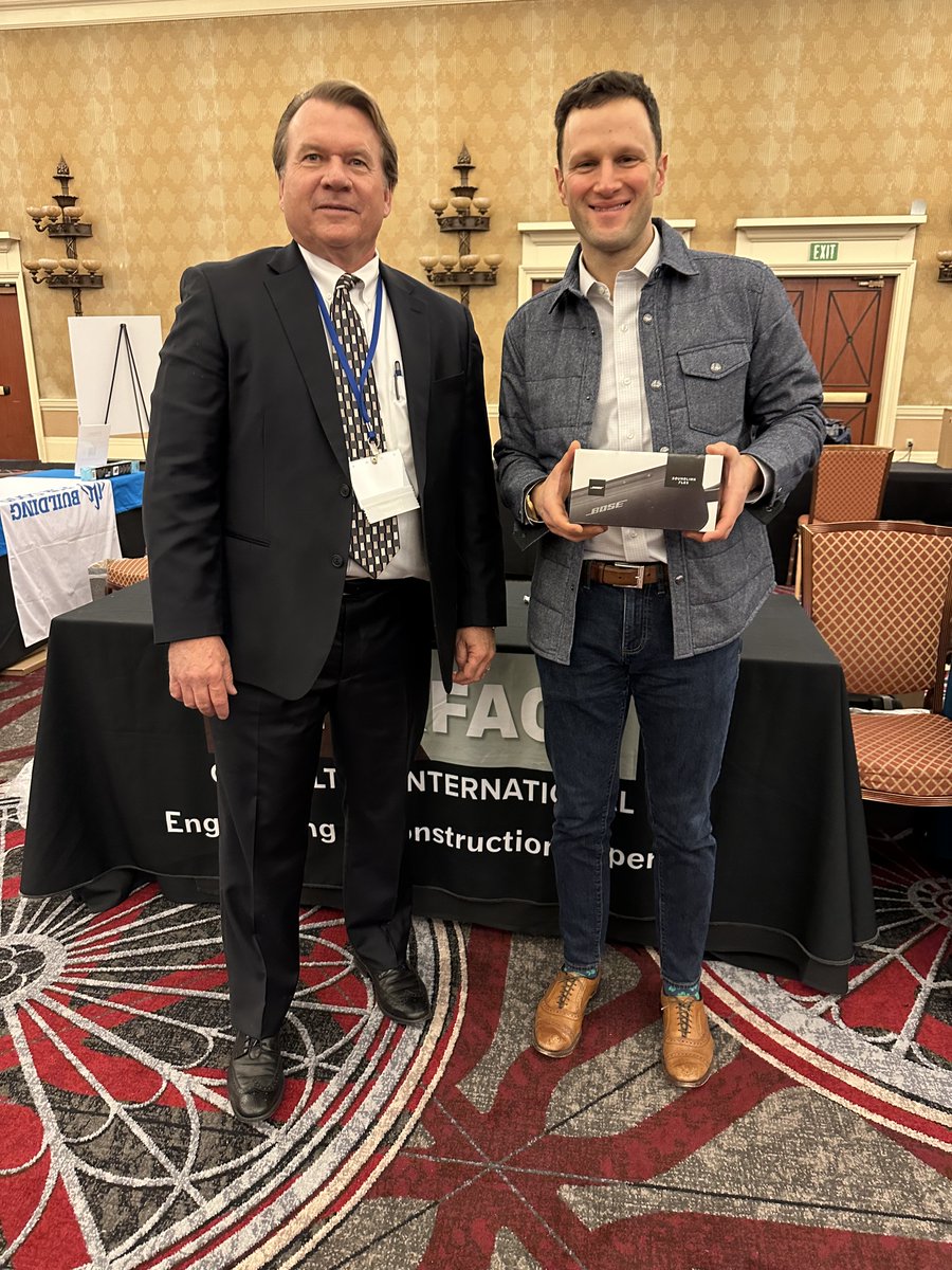 Interface_Intl's tweet image. Congratulations to the winner of our raffle last week at the ABA Forum on Construction Law Midwinter Meeting. Thanks for stopping by, and we hope you&apos;re enjoying your new speaker!

#conferencelife #abafcl #expertservices #constructionlaw