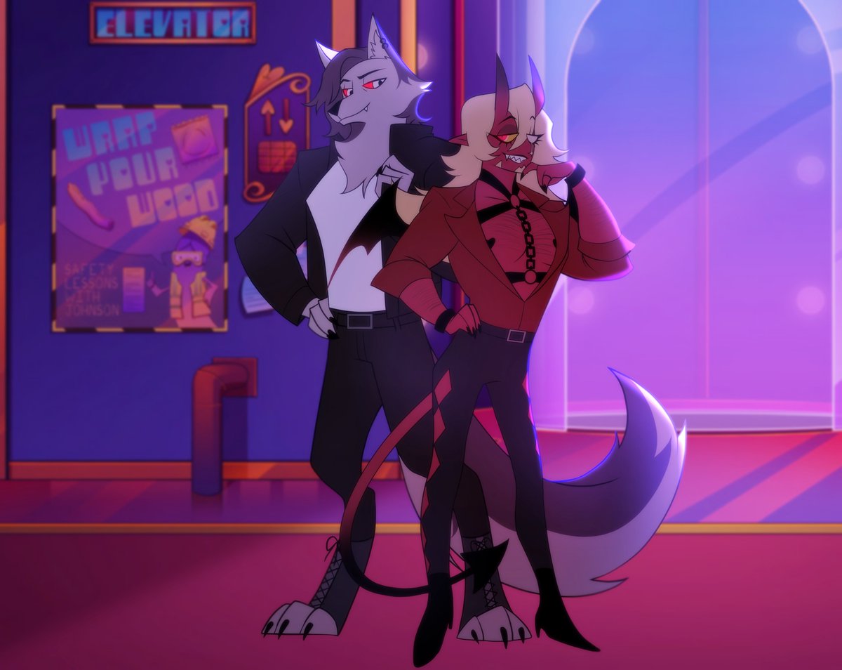 lollypop_LLP's tweet photo. My friend drew my OC in Helluva style!!
Here's Gael, My OC in Hellhound version and Duncan (@sk_suikamaru 's OC)
Artist > @mobrinono
BG : Original piece by katie elle
#HelluvaBoss #Houndsona https://t.co/JgAklxxgkr