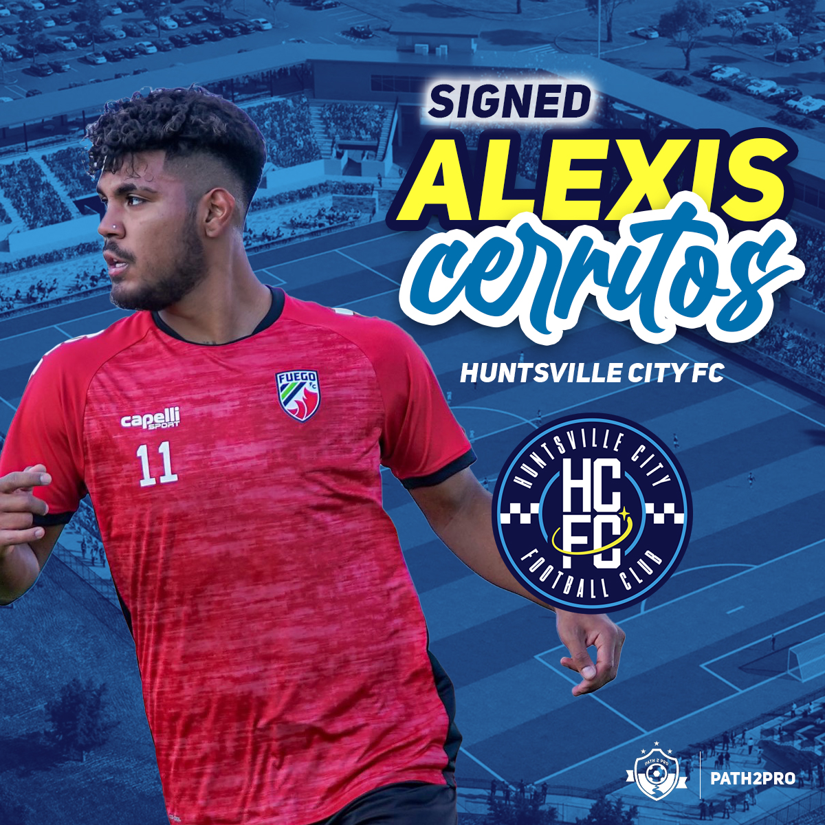 path2prosoccer's tweet image. Big congrats to Alexis Cerritos on signing a new contract with @NashvilleSC MLS Next Pro affiliate @HuntCityFC.

Alexis joins Huntsville after a fantastic 2023 season in USL League One, scoring 9 goals and adding 5 assists with Central Valley Fuego.

#Path2Pro // #Path2ProSoccer