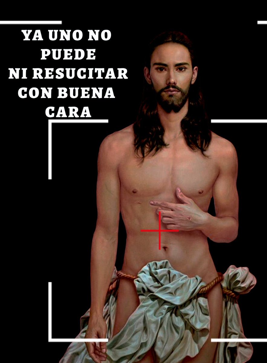 SalvaGarSa's tweet photo. "Ya uno no puede resucitar con buena cara"  La verdad sea dicha me parece un cartel muy correcto. Las iglesias están llenas de cristos semidesnudos, más o menos musculados.
#Sevilla #cristoresucitado #cartelsemanasantasevilla24 #cartelsemanasanta2024 #cristo #buenacara https://t.co/EjIyL3YZh6