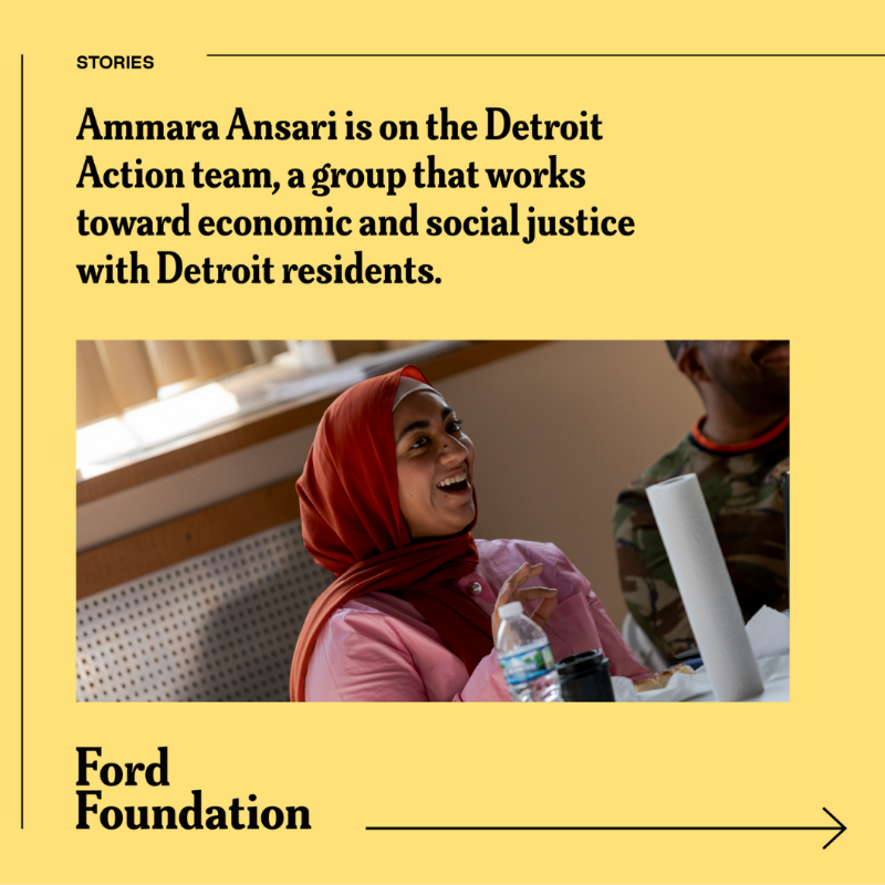 FordFoundation's tweet photo. “No matter how long you've been gone from #Detroit, Detroit should always be a part of you— and you should always find ways to support your people.” 

Senior program officer Kevin Ryan shares photos of our Motor City grantee partners and explains these leaders’ impact.