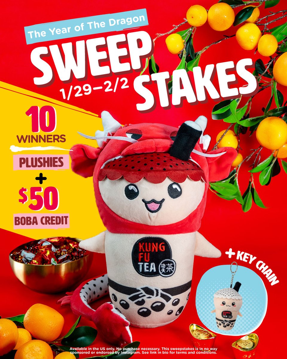kfteausa's tweet photo. 🐉We’re celebrating this Lunar New Year with our Boba Buddies🧋
Check out our Instagram post to enter 📲
Visit the link in our bio for more Sweepstakes rules!
#boba #bubbletea #bobagang #KFT #milktea #bobabesties #americasbubbletea #bobamilktea #bobatea #bobalife #bobaaddict https://t.co/5QWD7Opwdk