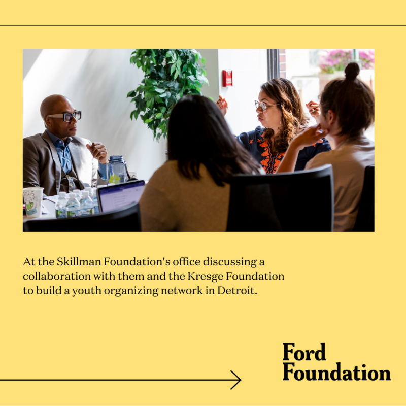 FordFoundation's tweet photo. “No matter how long you've been gone from #Detroit, Detroit should always be a part of you— and you should always find ways to support your people.” 

Senior program officer Kevin Ryan shares photos of our Motor City grantee partners and explains these leaders’ impact.