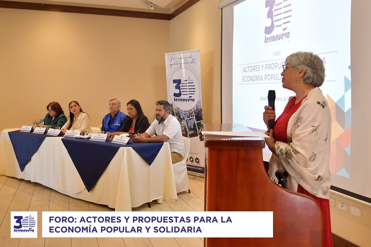 FunTerranueva's tweet photo. #Terranueva30Años l #MesaRedonda: "ACTORES Y PROPUESTAS PARA LA ECONOMÍA POPULAR Y SOLIDARIA”. Al cumplir 30 años de vida institucional compartimos el espacio de diálogo sobre la situación y perspectivas de la #EconomíaPopularySolidaria en el país. #EPS https://t.co/LwduTeWv2e