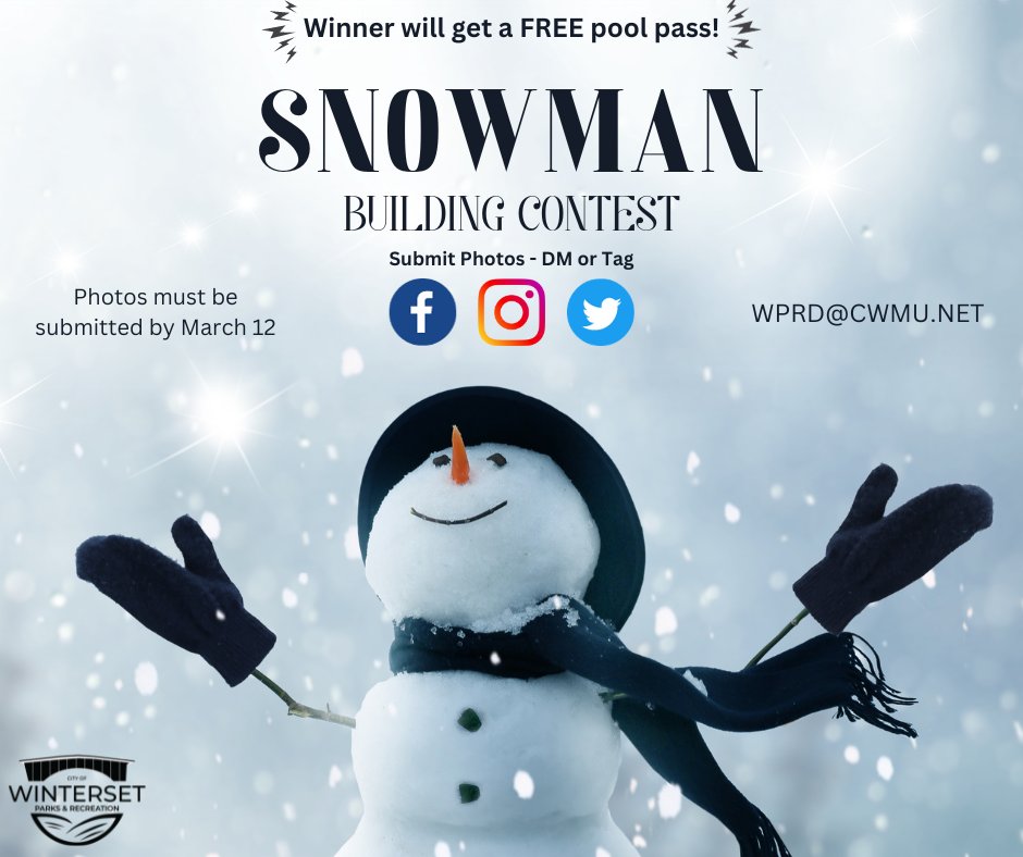 We encourage you to get outside and build a snowman this week! The weather is beautiful, take advantage of it!⛅️⛄️