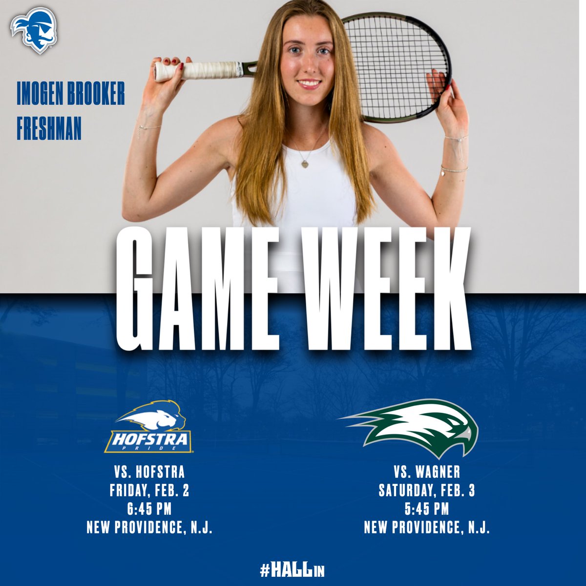 Excited to kickoff the spring season this weekend with a pair of home matches at Murray Hill Tennis in New Providence! #HALLin 🎾