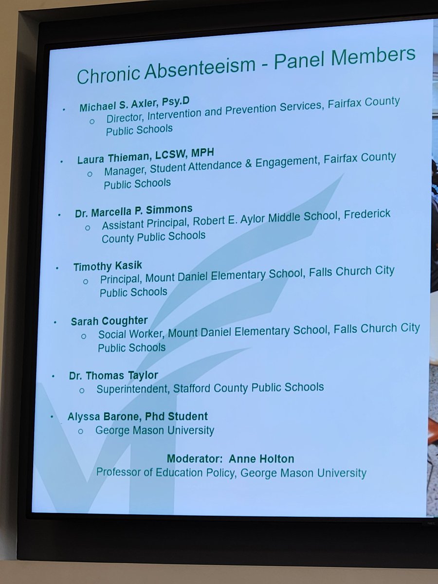 Thank you, @mdhippos, for repsenting @FCCPS at the Region IV Research Practice and Partnership Consortia meeting. NOVA district leaders, researchers, and practitioners problem solve ways to address Chronic Absenteeism. @GeorgeMasonU @PaulOSwanson @peternoonan