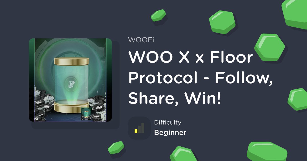 Celebrate the launch of <a href="/floorprotocol/">Floor Protocol</a>'s µTokens on <a href="/_WOO_X/">WOO X</a>.

Trade (and win) fractionalized <a href="/pudgypenguins/">Pudgy Penguins</a>  &amp; <a href="/BoredApeYC/">Bored Ape Yacht Club 🍌</a> in our latest Quest.

layer3.xyz/quests/woo-x-x…
