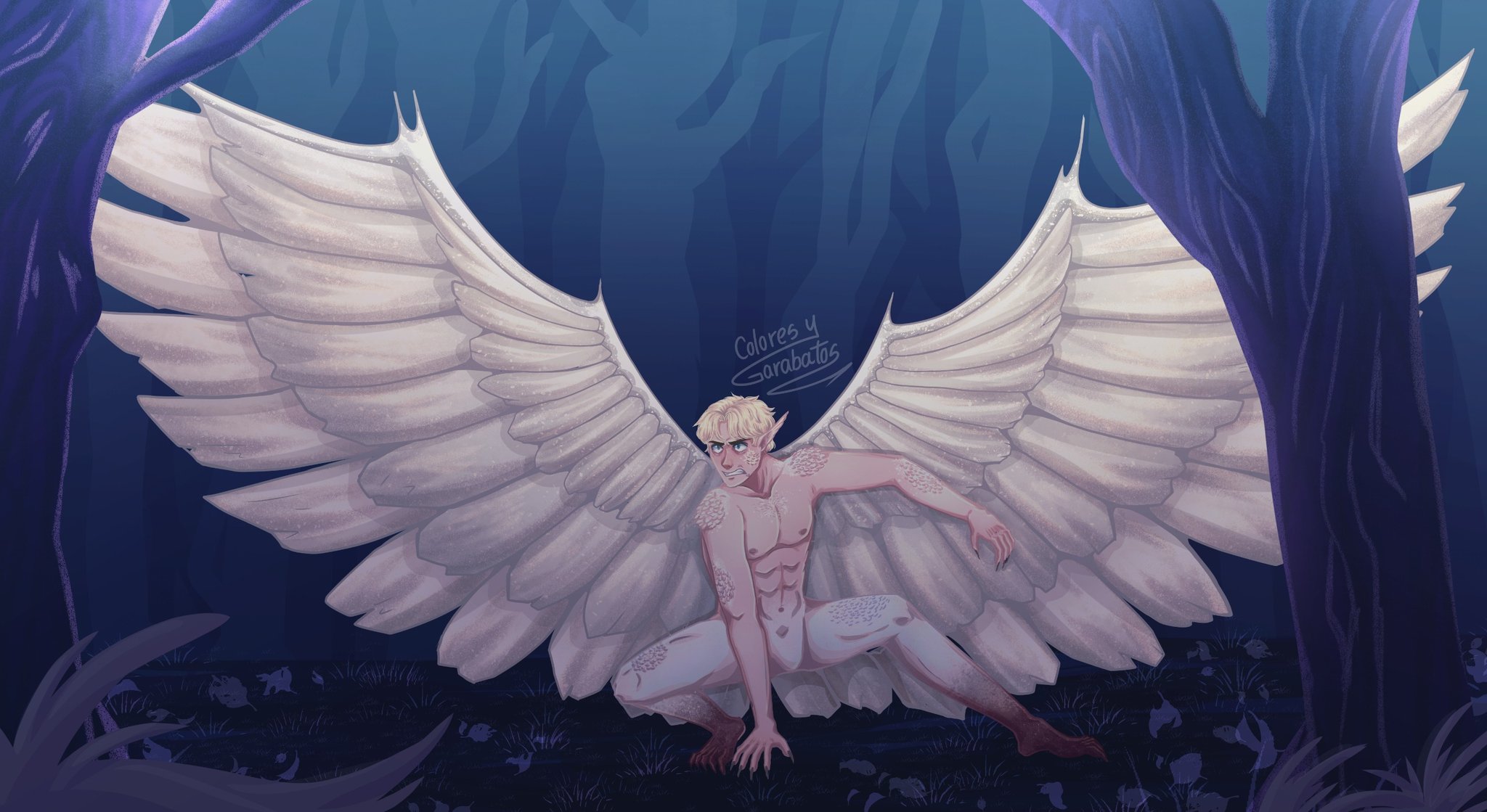 Colores y Garabatos (🧚‍♀️open commissions🧚‍♀️) on X: I imagine a fic  where Draco is half-veela and has to go to the forbidden forest to save  Hermione. dramione DracoMalfoy draco hermione slytherin hogwarts 