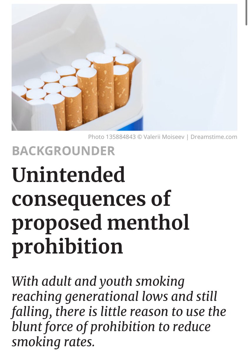 PoliceForReform's tweet photo. "According to Massachusetts Multi-Agency Illegal Tobacco Task Force the menthol ban has created the need for harsher criminal penalties to help deter the growing illicit market...”
With a ban there’s a reliance on law enforcement #NoMentholBan
https://t.co/26huPTFgIO @gbentley1 https://t.co/GkcMAZ79hA