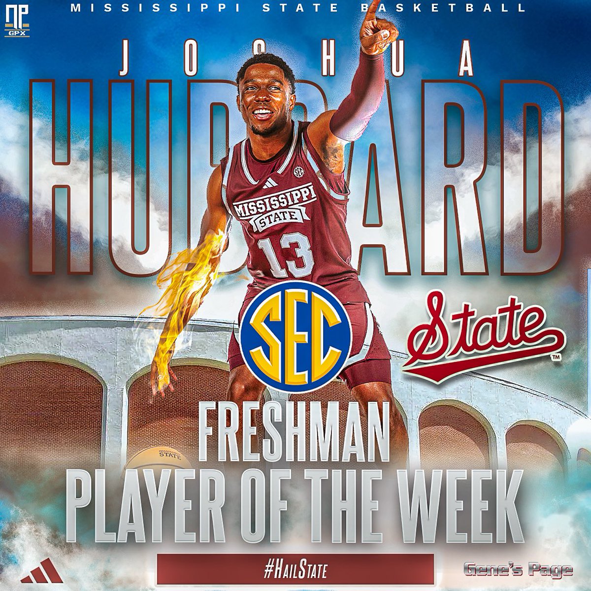 Don’t let Josh get hot! 🔥🔥🔥 Josh Hubbard (@jhubb_3) is your THREE TIME @SEC Player of the Week! #HailState 🐶
