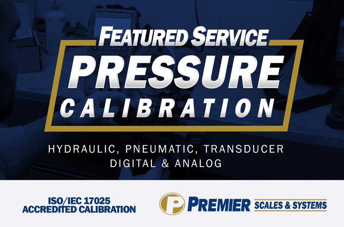 PremierScales's tweet photo. From hydraulic to pneumatic, Premier Scales &amp; Systems offers a wide range of ISO/IEC 17025 accredited pressure gauge calibration services.  Follow the link below to learn how our team can bring unparalleled expertise to every calibration. https://t.co/EpIkci0jam https://t.co/kRfj52b7VC